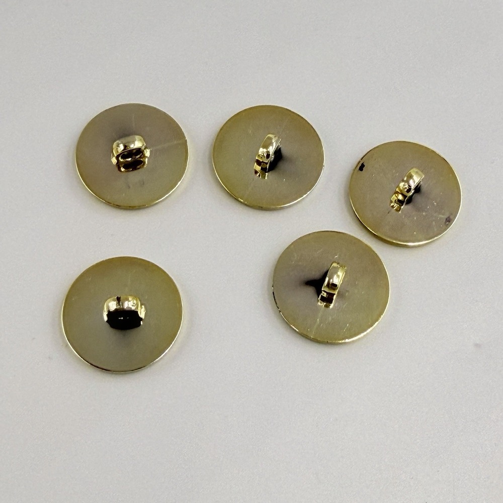 5 Red Gold Anchor Shank Buttons 7/8" Nautical Sailor Blazer Sewing Craft Lot - Picture 3 of 4